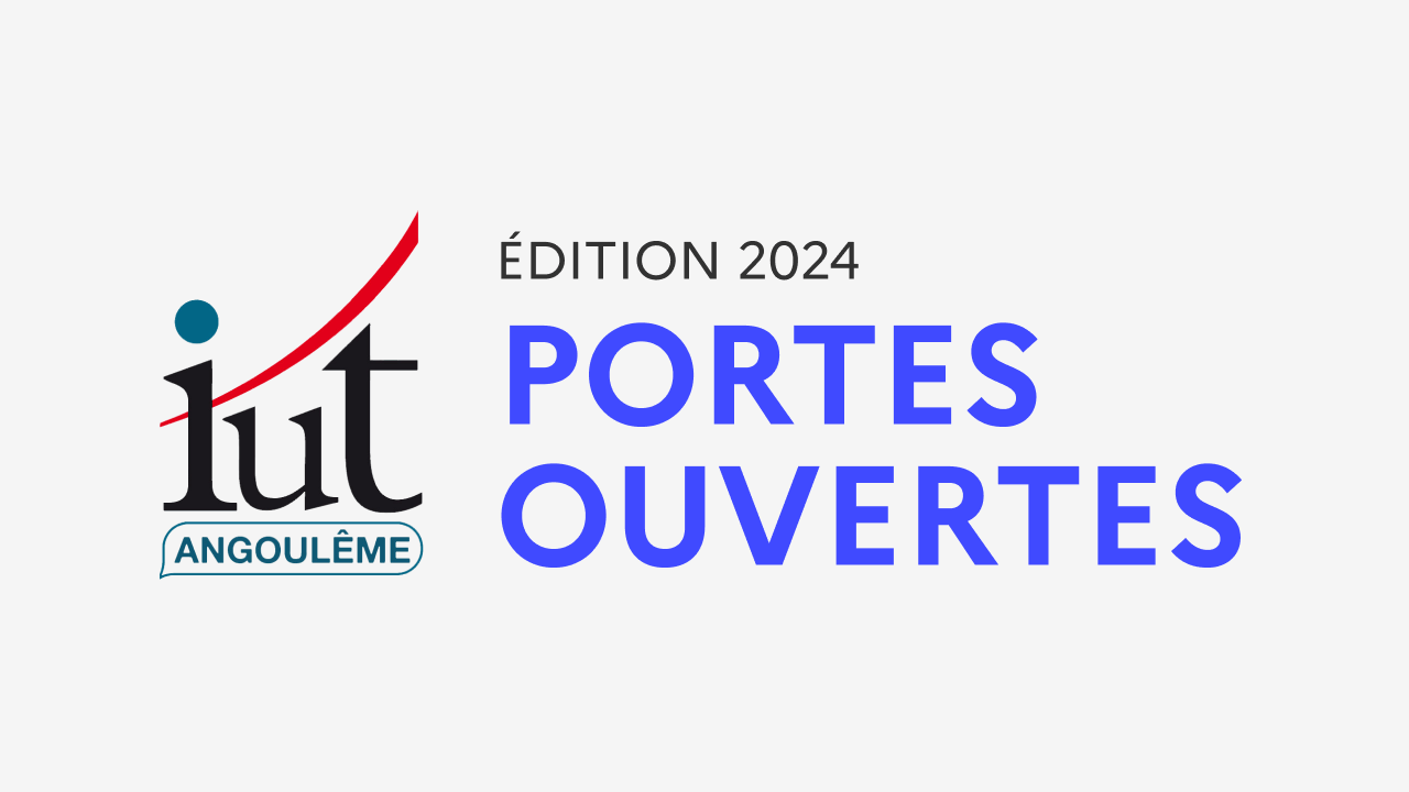 Logo de l'IUT d'Angoulême et des portes ouvertes 2024